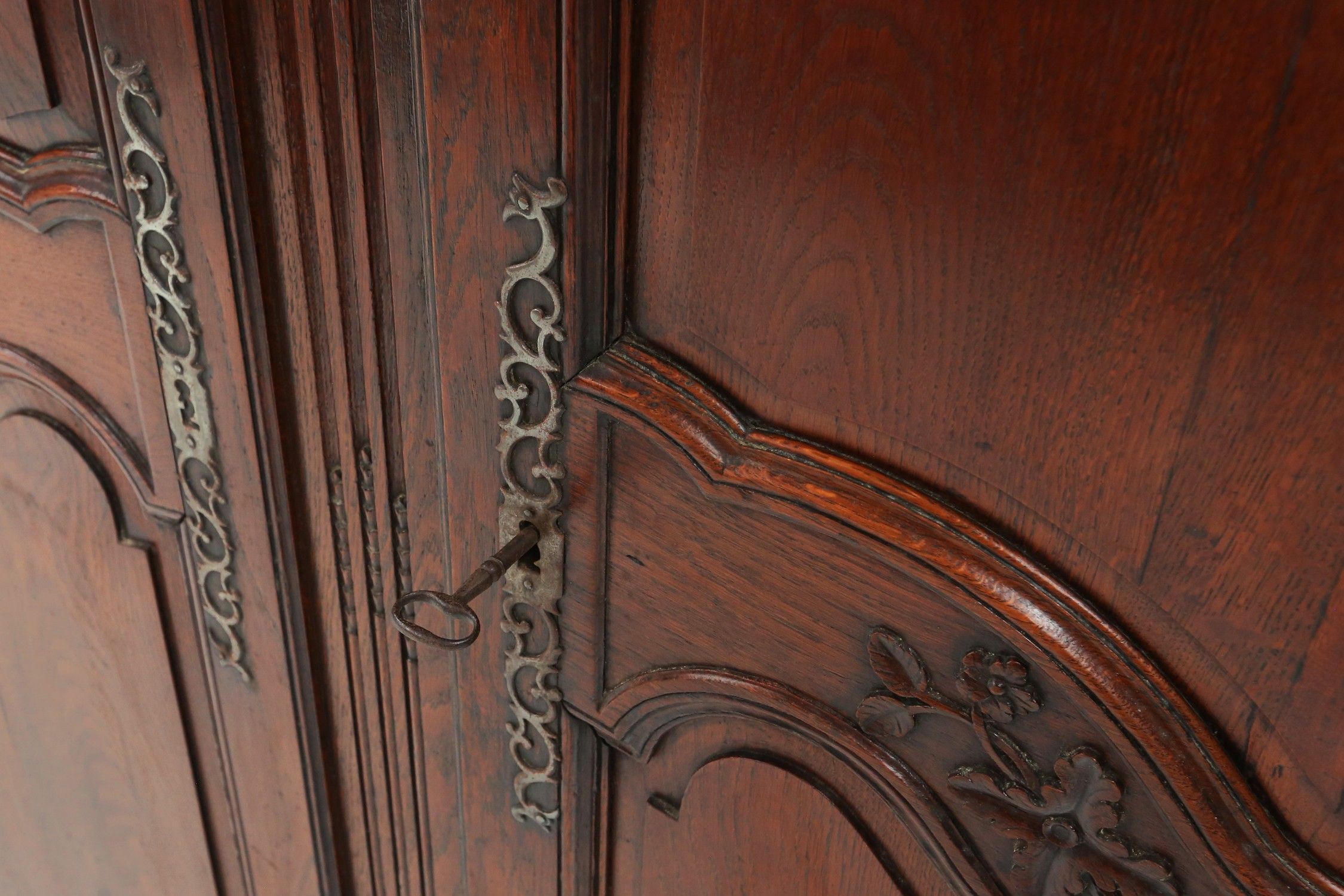Large French antique carved bridal Armoire in Louis XVI style, ca. 1850thumbnail